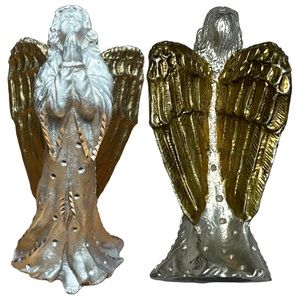🔴 Diamond Cut Pewter Angel Figurine